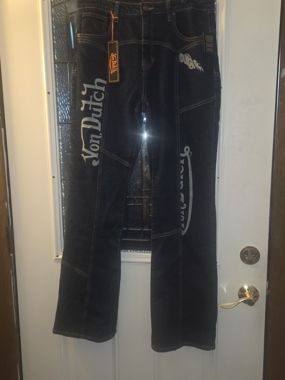 Von Dutch Men’s Black Graphic Jeans
